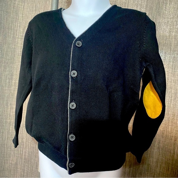 Zara Other - Zara Kids Knitwear Black Cardigan Sweater with Elbow Patches size 3-4